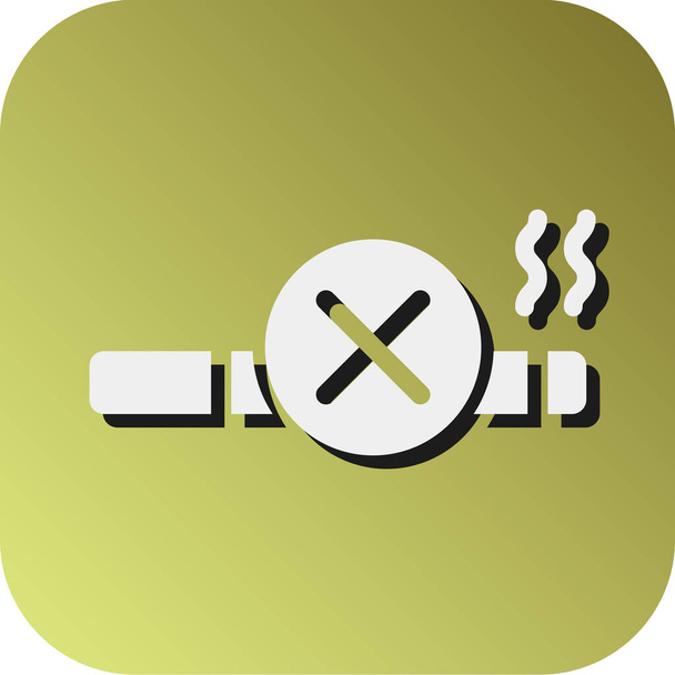 Ícone de fundo do gradiente do glifo do vetor do fumo do fim para o uso pessoal e comercial - Vetor, Imagem