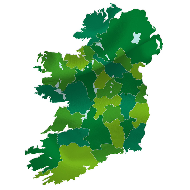 Irlandia mapa kraju - Wektor, obraz