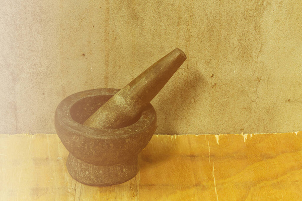 πέτρινο γουδί και γουδοχέρι - Φωτογραφία, εικόνα