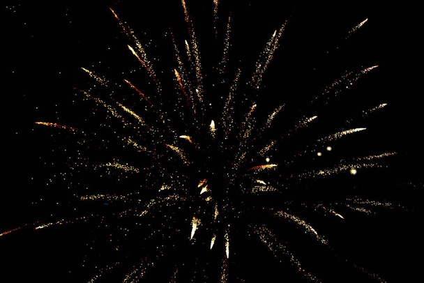 Fireworks background. New Year, Christmas of birthday celebration. Festive mood - Photo, Image