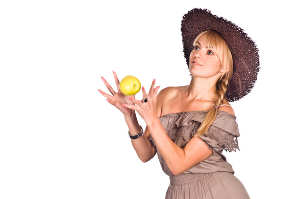 Nice girl with apple - Foto, Imagem