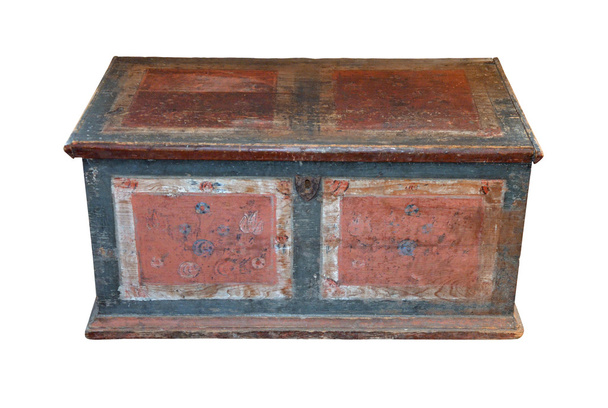 Original cofre de madera del siglo XVIII
 - Foto, Imagen