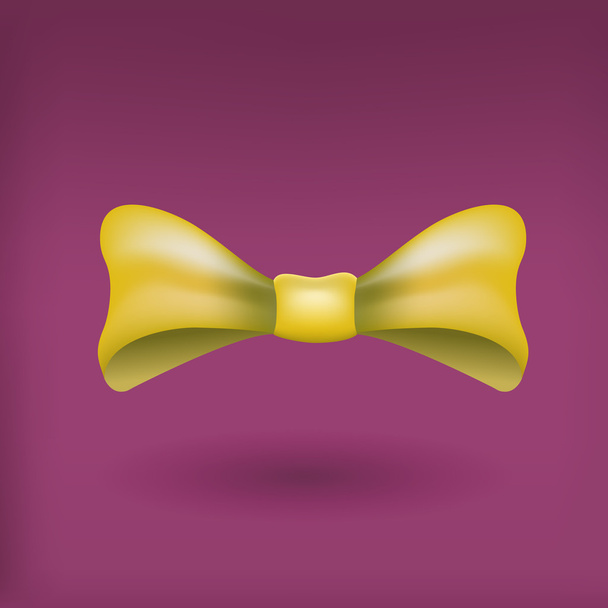 Гламурна векторна 3d краватка. Жовтий на фіолетовому фоні
. - Вектор, зображення