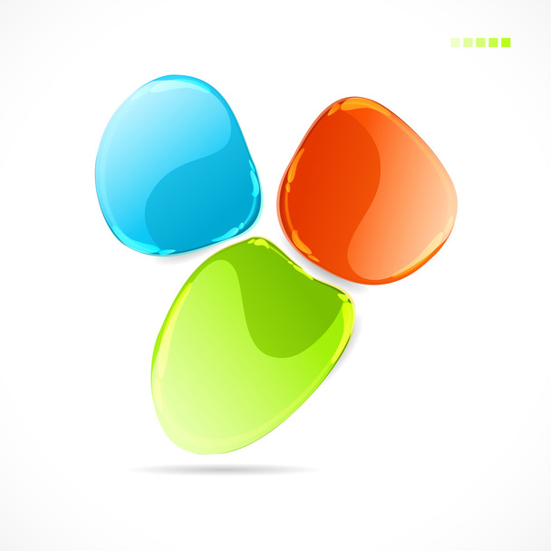 Abstract colorful glass shape background - Vector, imagen