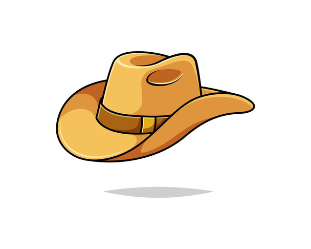 Cowboy hoed vector geïsoleerd op witte achtergrond. - Vector, afbeelding