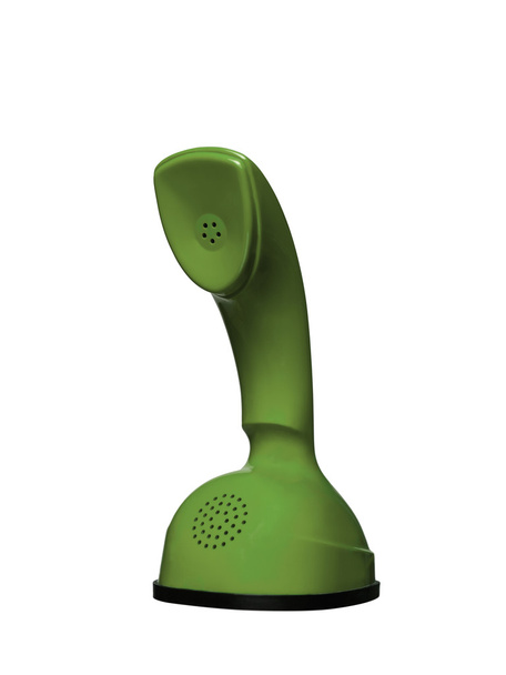 Zöld szüret Cobra telefon elszigetelt fehér background - Fotó, kép