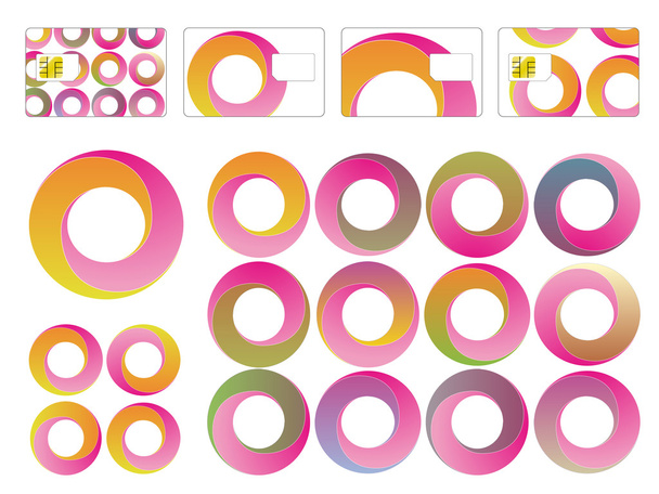 Set di cerchi a spirale progettati
 - Vettoriali, immagini