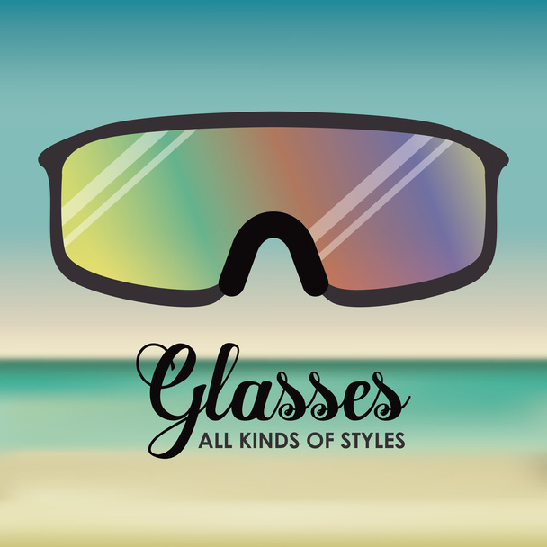 Glasses design - Vector, Image