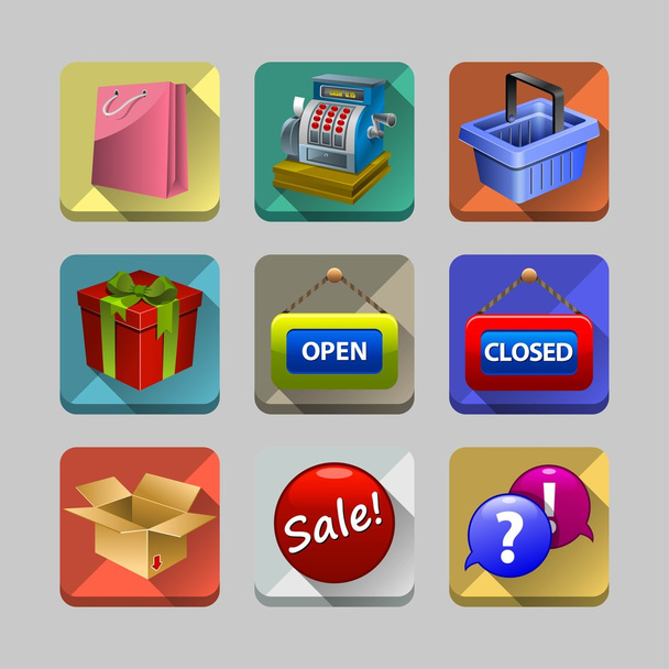Iconos de compras 2
 - Vector, Imagen