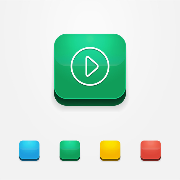 Set of badges apps icons - Vector, Imagen