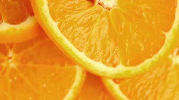 Rotierende Orangenscheiben - Filmmaterial, Video