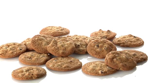 Pile of chocolate chip cookies - Footage, Video