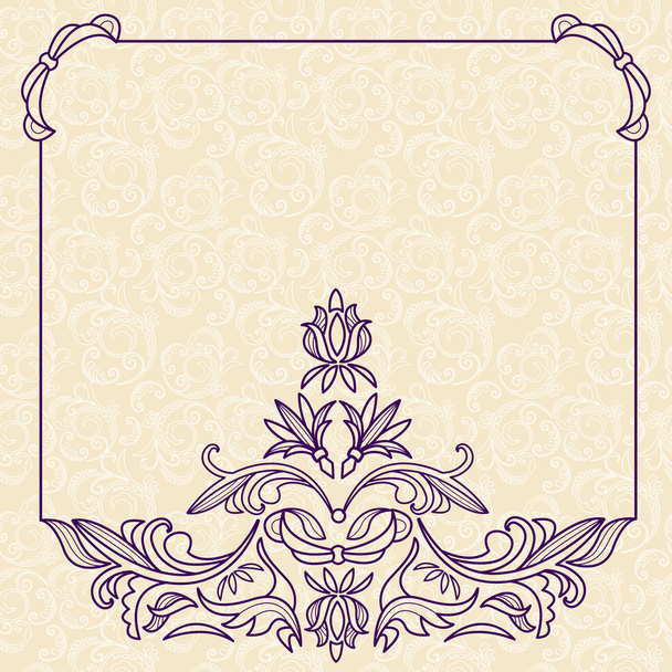 Lace ornament and place for text. - Vector, Image