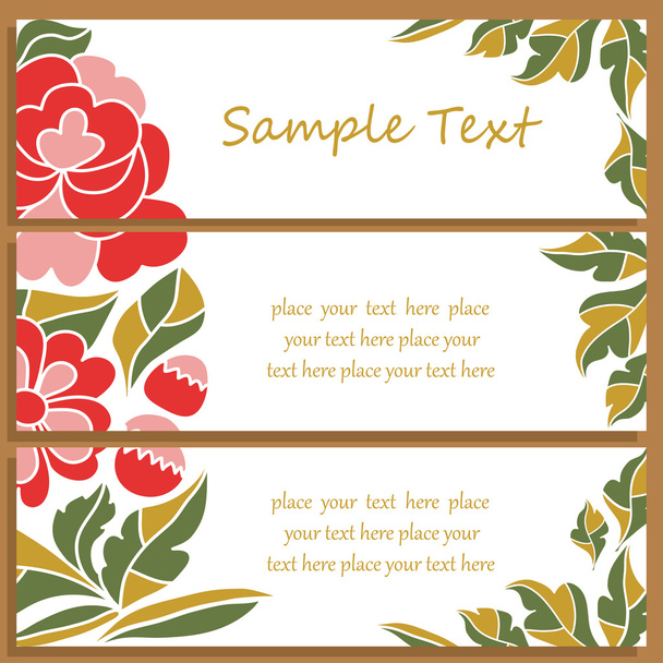 Set of invitations with place for text - Vector, afbeelding