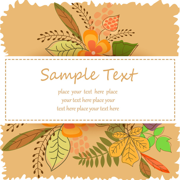 Invitations with floral background - Vektor, kép