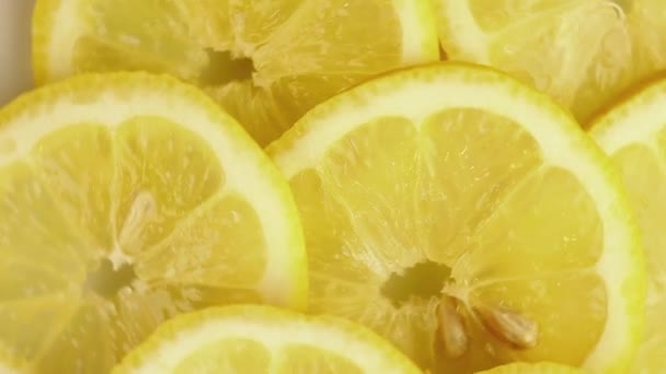 rotierende Zitronenscheiben - Filmmaterial, Video