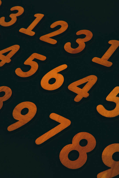 Background of numbers. from zero to nine. Numbers texture. Finance data concept. Matematic. Seamless pattern with numbers. financial crisis concept. Business success. - Photo, Image