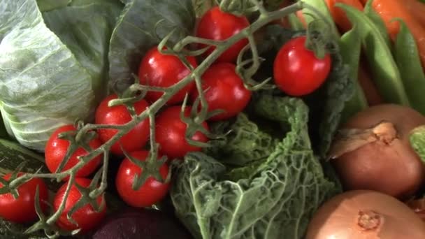 Friss zöldségek-ban egy láda - Felvétel, videó