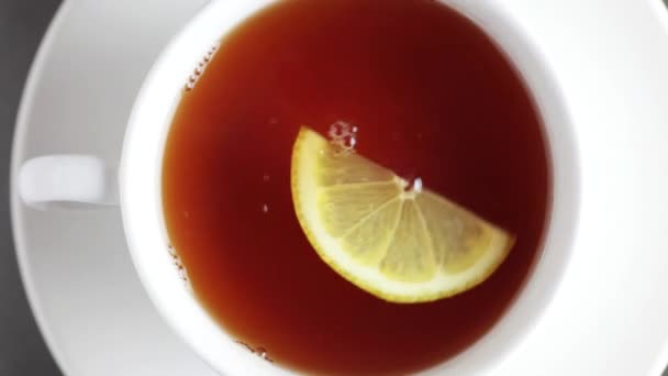 Cup of tea with lemon - Footage, Video