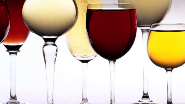 Různé druhy vín - Záběry, video
