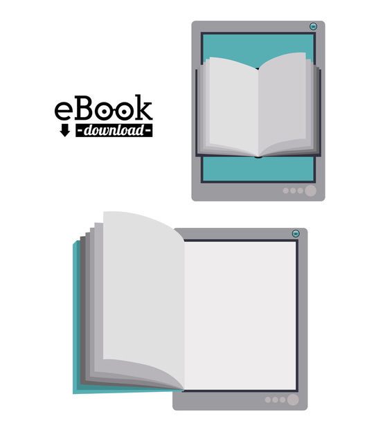Diseño del libro electrónico
 - Vector, imagen