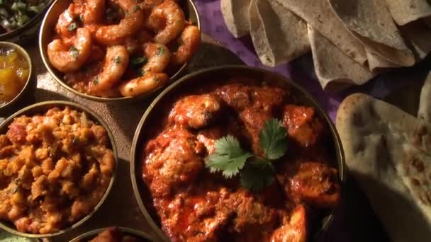 Különböző indiai ételek - Felvétel, videó