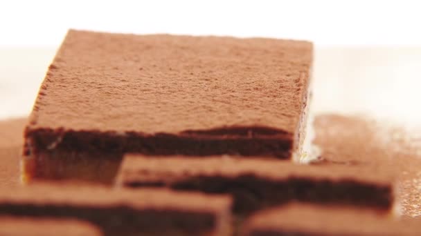 Karamel somun pasta dilimlenmiş - Video, Çekim