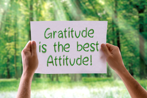 Dankbarkeit ist die beste Einstellungskarte - Foto, Bild