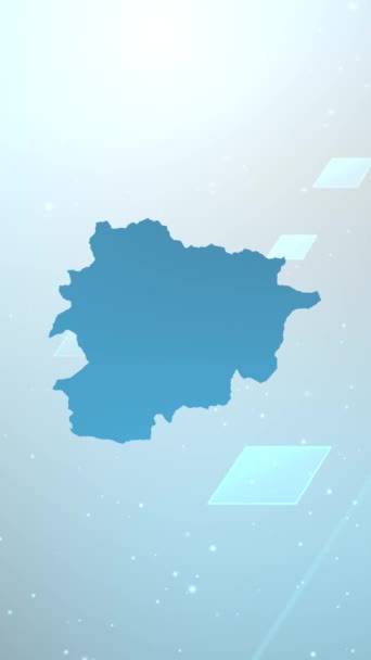 Mobile Vertical Resolution 1080x1920 Pixels, Andorra Country Map Slider Background Opener, Κατάλληλο για Patriotic Programs, Corporate Intros, Τουρισμό, Παρουσιάσεις - Πλάνα, βίντεο