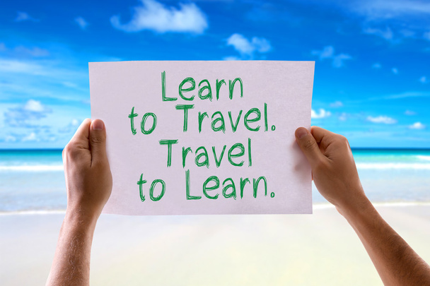 Learn to Travel card - Φωτογραφία, εικόνα