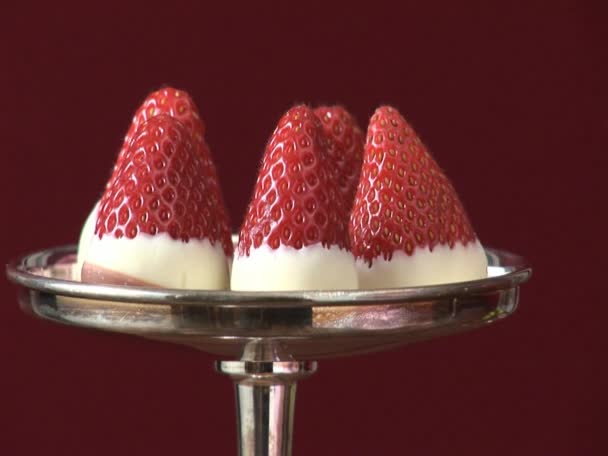 Chocolate-dipped strawberry - Footage, Video