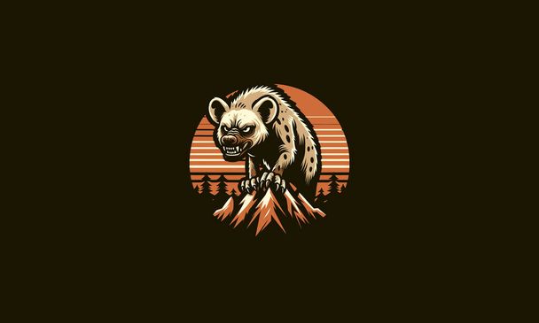 hiena zły na projekt wektor górski maskotka - Wektor, obraz