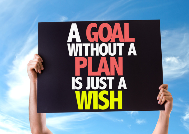 Ein Ziel ohne Plan ist nur eine Wunschkarte - Foto, Bild