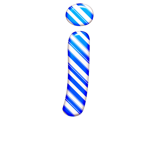 Το γράμμα ι του καραμέλα χρώματος είναι μπλε - Φωτογραφία, εικόνα