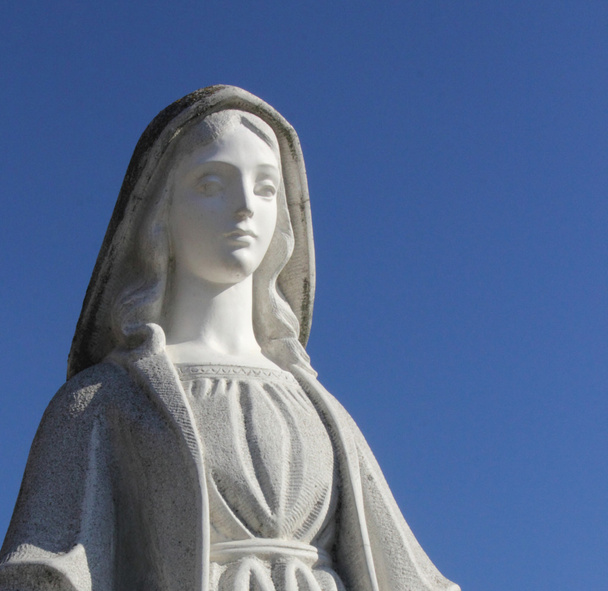 Virgin Maryon mavi arka plan - Fotoğraf, Görsel