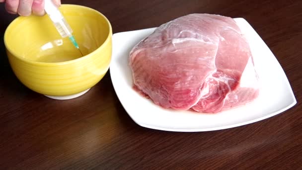 Pork, prepared for processing - Video, Çekim
