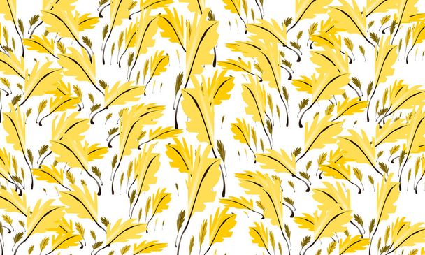 L'art jaune d'automne laisse un fond vectoriel. beau style de luxe pour vos propres dessins. - Photo, image
