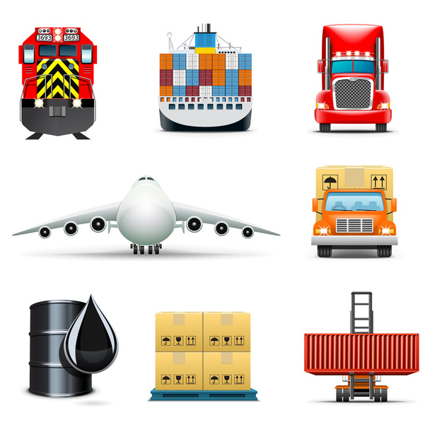 Shipping and cargo icons | Bella series - Vector, Image