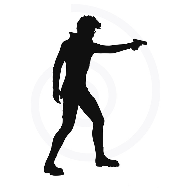Человек с агуном
 - Вектор,изображение