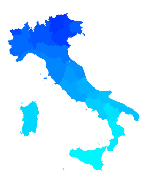 Landkarte von Italien - Vektor, Bild