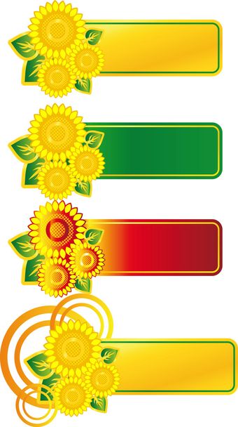 Sunflower banner - Διάνυσμα, εικόνα