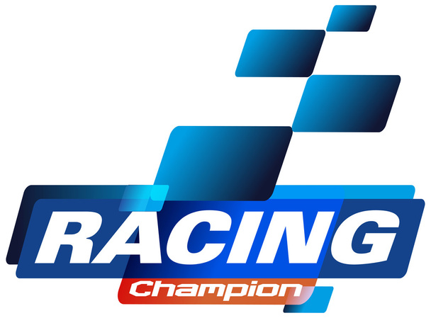 Racing bajnok logó - Vektor, kép
