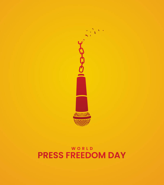 Světový den svobody tisku nebo Světový den tisku. Létající ptáci svobody a pojetí tužky. 3D ilustrace - Vektor, obrázek
