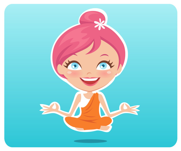 Chica de yoga
 - Vector, imagen