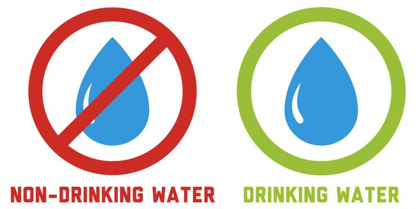 2 ikony pro pitné a užitkové vody - Vektor, obrázek
