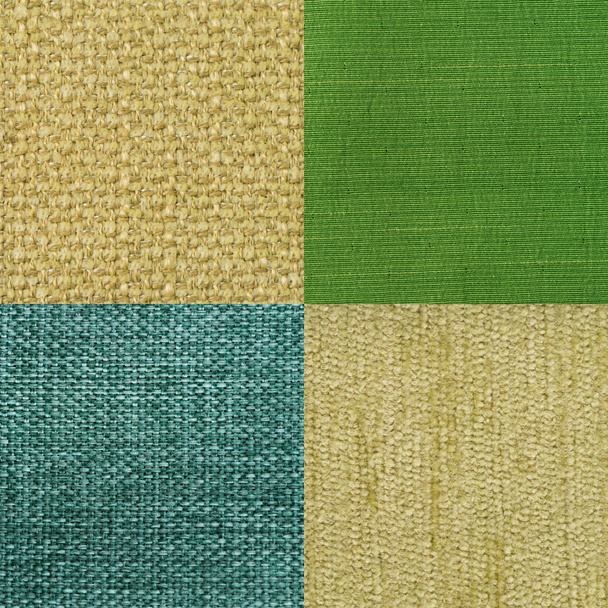 Set of green fabric samples - Photo, Image