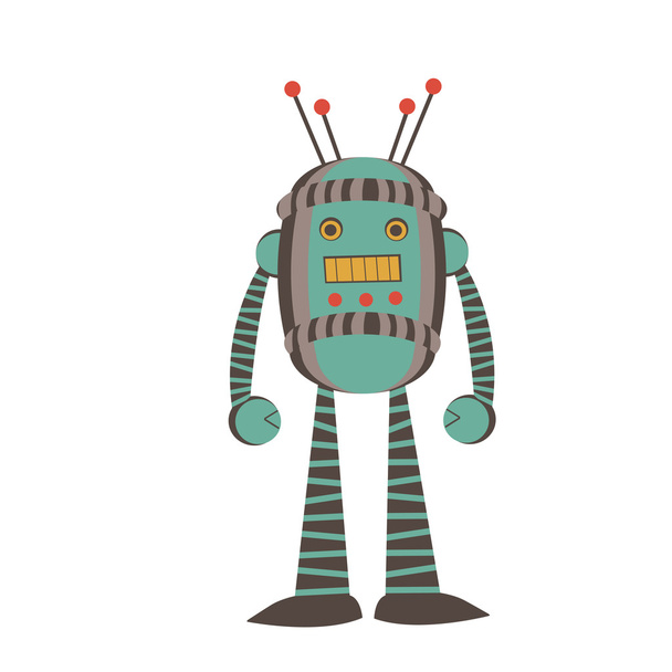 Colorful robot character - Vector, Image