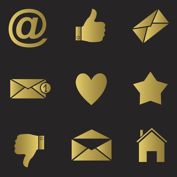Symbole des sozialen Netzwerks - Vektor, Bild
