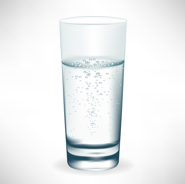 проста висока склянка мінеральної води
 - Вектор, зображення