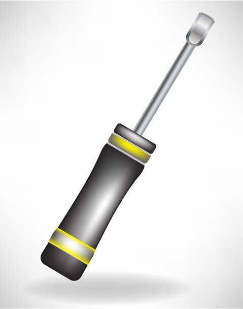 single screwdriver isolated on white - Vektör, Görsel